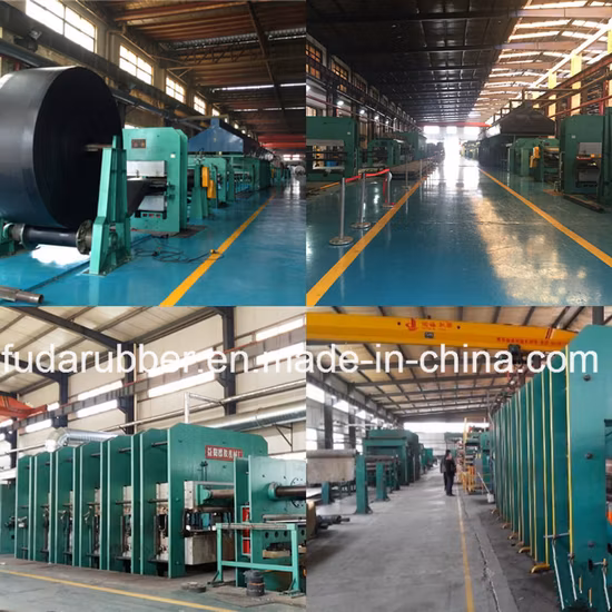 Cinta transportadora de caucho Ep de China Cinta transportadora de Ep sumergida plana industrial de extremo abierto