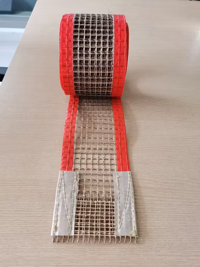 Cinta transportadora de malla de fibra de vidrio recubierta de PTFE resistente al calor para uso industrial